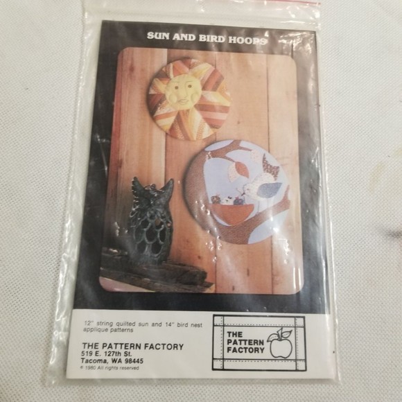 1980 The Pattern Factory Sun and Bird Hoops applique pattern Pat032 - Picture 2 of 5